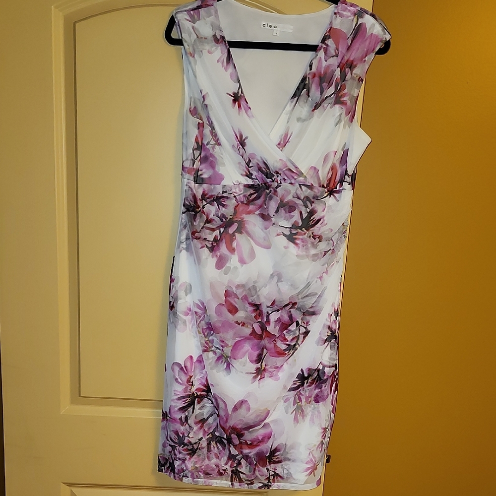 Cleo Purple and White Floral Dress Size 12